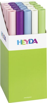 HEYDA 204879604 Transparentpapier-Rollen Rollen 50 x 70 cm Display ca. 21 x 21 x 36/515 cm