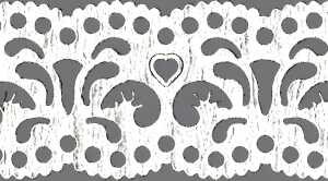 HEYDA Papierspitze selbstklebend Filigran 2 m x 24 mm Papier weiss