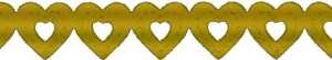HEYDA Papierspitze selbstklebend Herzen 2 m x 8 mm Papier goldfarben