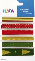 HEYDA DekoBand Weihnachtsmix 90cm 6St 204883361