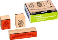 HEYDA 204888497 Stempel-Set Party 8 x 6 x 3 cm Holz