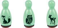 HEYDA 204888654 Stempel-Figuren Waldtiere Holz farbig...