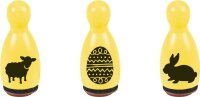 HEYDA 204888657 Stempel-Figuren Ostern Holz farbig lackiert