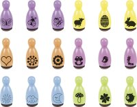 HEYDA 204888686 Stempel-Figuren Frühjahr Holz farbig...