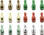 HEYDA 204888689 Stempel-Figuren Weihnachten Holz farbig...