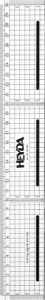 HEYDA 2049780 Acryl-Lineal mit Stahlkante 30 cm Acryl transparent