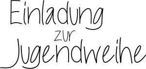 Stempel Kommunion/Konfirmation Einladung zur Jugendweihe Holz lackiert