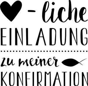 Stempel Kommunion/Konfirmation Herzliche Einladung Konfirmation