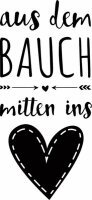 HEYDA 211800206 Stempel Geburt Aus dem Bauch mitten ins...