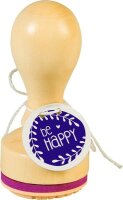 HEYDA 211803020 Stempel be Happy Holz matt lackiert