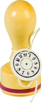 HEYDA 211803022 Stempel Clock Holz matt lackiert