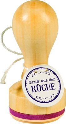 HEYDA 211803023 Stempel Gruß aus der Küche Holz matt lackiert