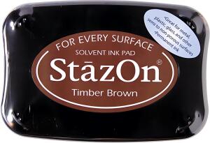 TSUKINEKO 2118796041 Stempelkissen StazOn 10 x 6 cm timber brown