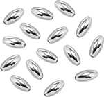 Silberwachsperlen Premium 6 x 3 mm Kunststoff silberfarben