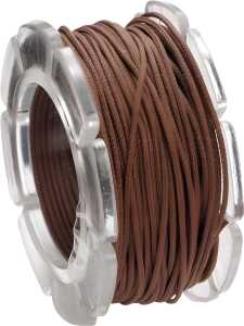 KNORR PRANDELL Wachskordel 5 m Ø 1 mm aus Baumwolle gewachst braun