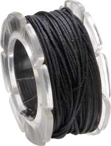KNORR PRANDELL Wachskordel 5 m Ø 1 mm aus Baumwolle gewachst schwarz
