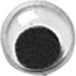 Wackelaugen Ø 7 mm Kunststoff weiss mit schwarzer Pupille