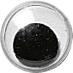 Wackelaugen Ø 12 mm Kunststoff weiss mit schwarzer Pupille