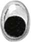 Wackelaugen oval 7 x 5 mm Kunststoff weiss mit schwarzer...