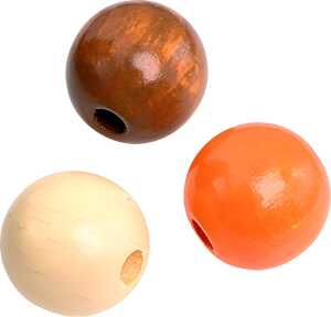KNORR PRANDELL Holzperlen-Mix Ø 15 mm Buche Deutschland natur orange