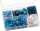 Sortimentsbox Glasperlen klein 115 x 75 x 25 cm Glas hellblau