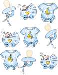KNORR PRANDELL Dekostreu Baby Baby Boy 2 2 - 3 cm Holz...