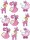 KNORR PRANDELL 216930207 Dekostreu Baby Baby Girl 1 2 - 3 cm Holz rosa