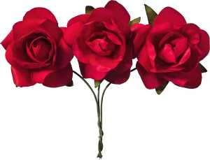 KNORR PRANDELL Blüte am Draht-Stiel Papierrose Ø 25 cm Papier rot