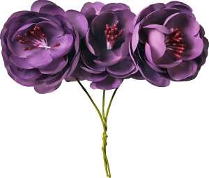 KNORR PRANDELL Blüte am Draht-Stiel Ranunkel Ø 4 cm Kunststoff lila