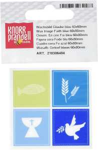 KNORR PRANDELL 218306484 Wachsbild Glaube 60 x 60 mm blau