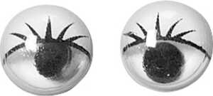 Wackelaugen mit Klebepunkt Ø 7 mm Kunststoff weiss schwarzer Pupille