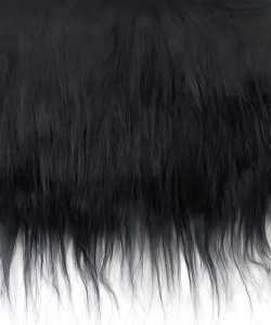 Langhaarplüsch 14 x 20 cm 40 % Acryl und 60 % Modacryl schwarz