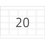Herma Etiketten 22 x 32 mm weiss 252 Bögen 170 x 120 mm 5000 Etik.
