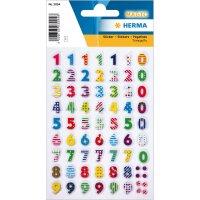 Herma MAGIC Sticker BUNTE ZAHLEN, TRANSPUFFY