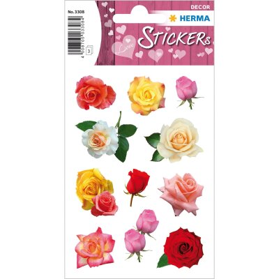 Herma Sticker DECOR Blumen Rosenblüten 3 Bl