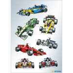 Herma Sticker DECOR Rennautos 3 Bl