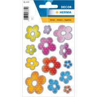 Herma Sticker DECOR Blumen Blumen Silberprägung 2 Bl