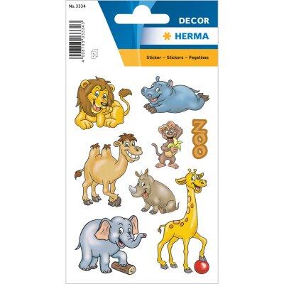 Herma Sticker DECOR Tiere Zootiere 3 Bl