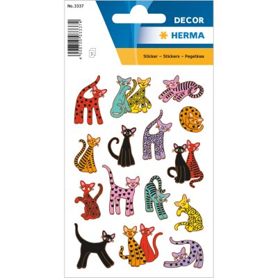 Herma Sticker DECOR Tiere Abstrakte Katzen 3 Bl