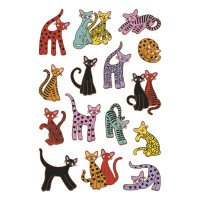 Herma Sticker DECOR Tiere Abstrakte Katzen 3 Bl