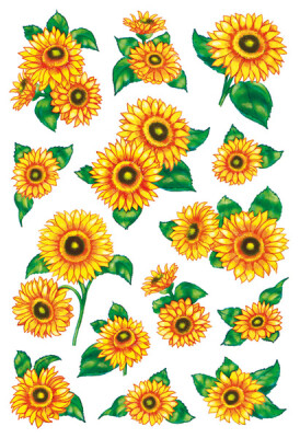 Herma Sticker DECOR Blumen Sonnenblumen beglimmert 2 Bl