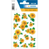 Herma DECOR Sticker SONNENBLUMEN, BEGLIMMERT