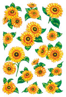 Herma Sticker DECOR Blumen Sonnenblumen beglimmert 2 Bl