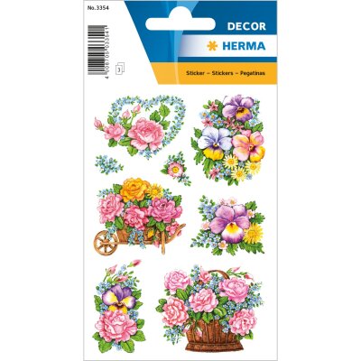 Herma Sticker DECOR Blumen Nostalgische Blumentöpfe 3 Bl