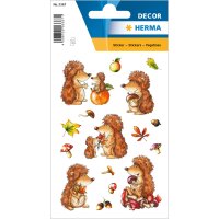 Herma Sticker DECOR Tiere Igel 3 Bl