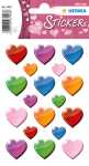 Herma Sticker DECOR Love Bunte Herzen 3 Bl 4008705034036