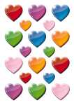 Herma Sticker DECOR Love Bunte Herzen 3 Bl 4008705034036