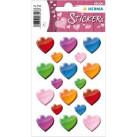 Herma Sticker DECOR Love Bunte Herzen 3 Bl