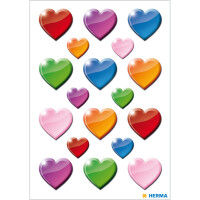 Herma Sticker DECOR Love Bunte Herzen 3 Bl