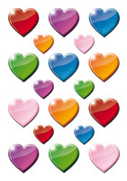 Herma Sticker DECOR Love Bunte Herzen 3 Bl